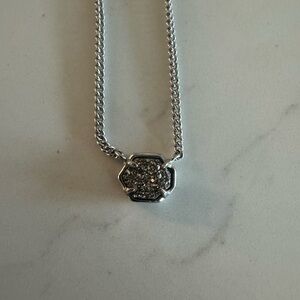 Kendra Scott Mabel Druzy Silver Necklace